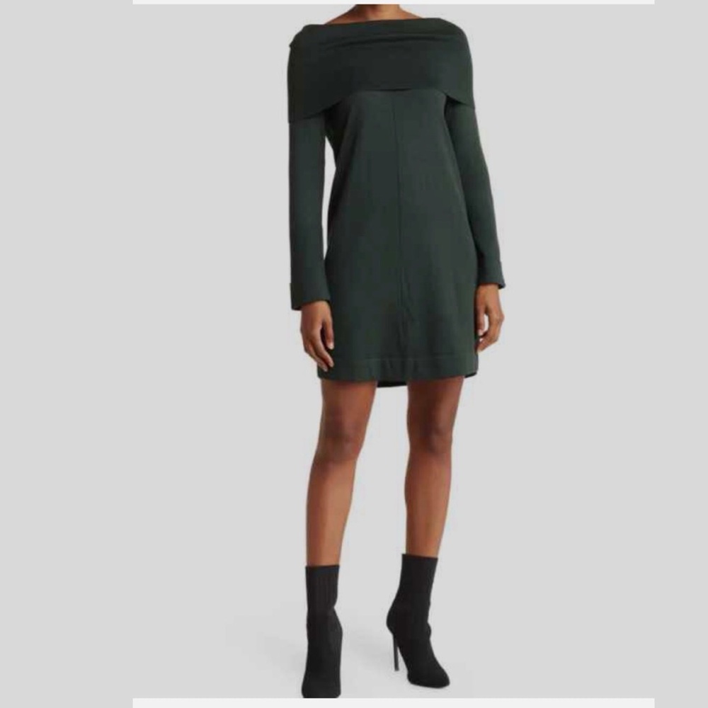 NWT Vince Camuto Off-Shoulder Green Dress